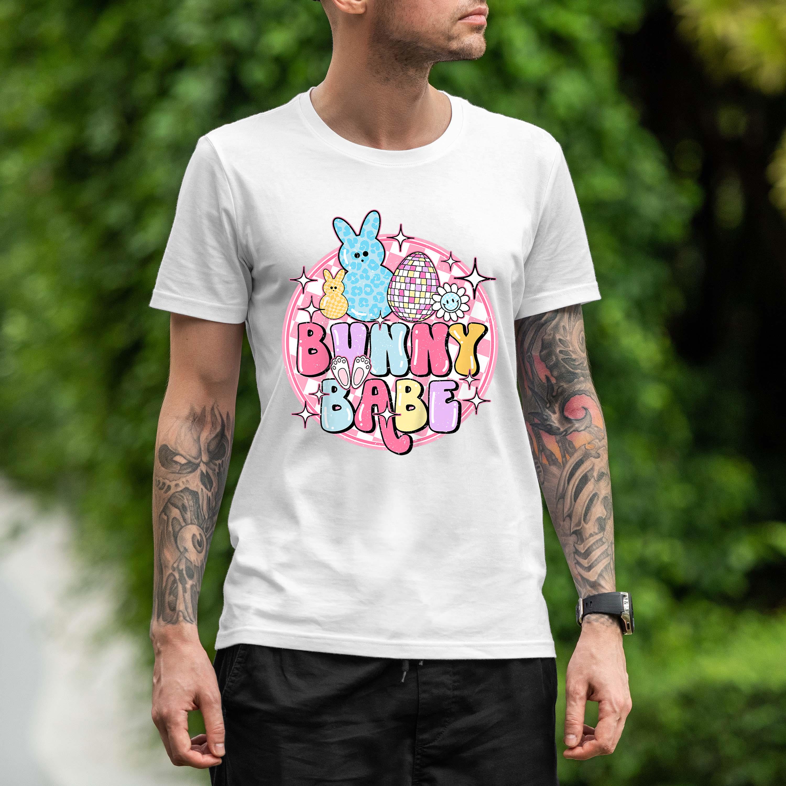 Matching Easter Mommy And Me Bunny Babe Groovy Easter Kids Shirt 